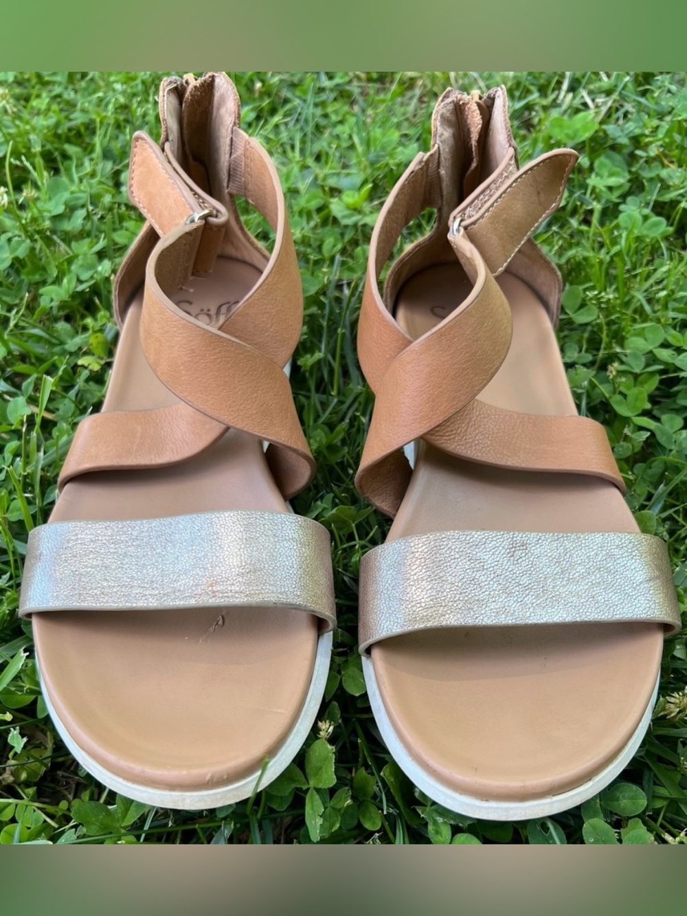 Sofft Fiora Leather Open Toe Strappy Sandals 7.5